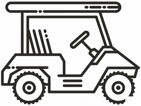 Golf Cart coloring page image