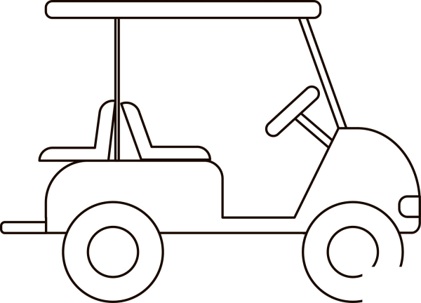 Golf Cart coloring page image