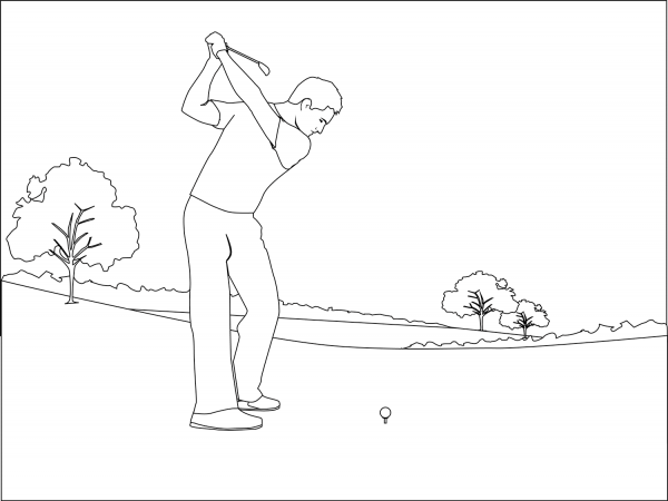 Golf coloring page image