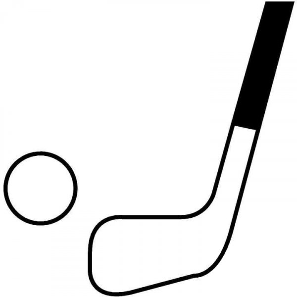 Golf Stick And Ball  coloring page image