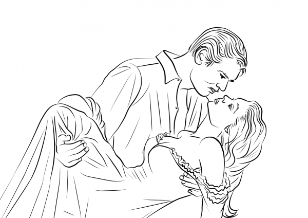 Gone with the Wind coloring page image