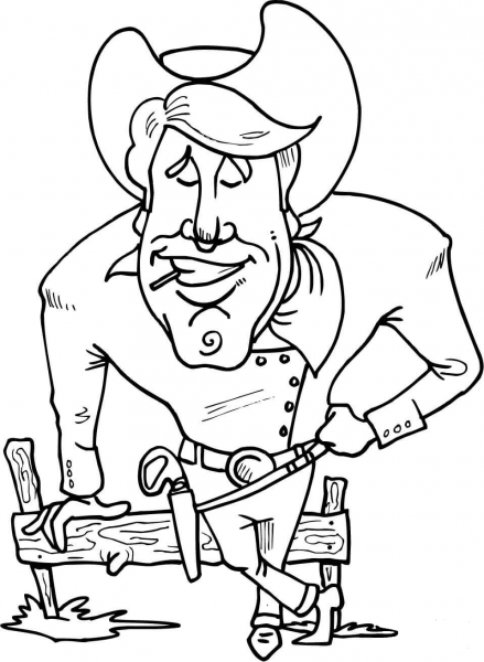 Good Cowboy coloring page image