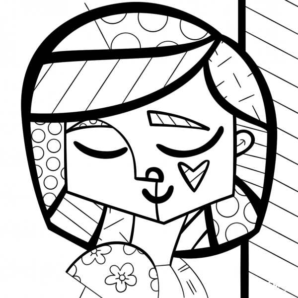 Good Girl by Romero Britto coloring page image