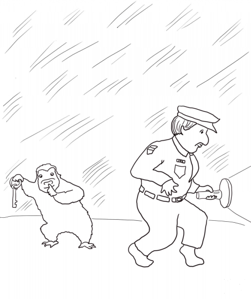 Goodnight Gorilla coloring page image