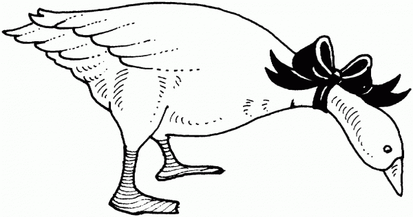 Goose coloring page image