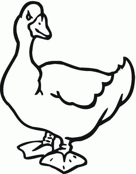 Goose coloring page image