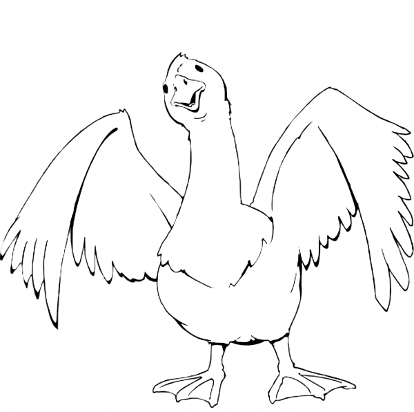 Goose coloring page image