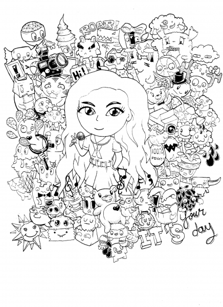 Gorgeous! Doodle by Kent Sunglao coloring page image