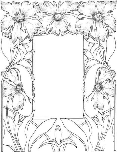 Gorgeous Picture Frame  coloring page image
