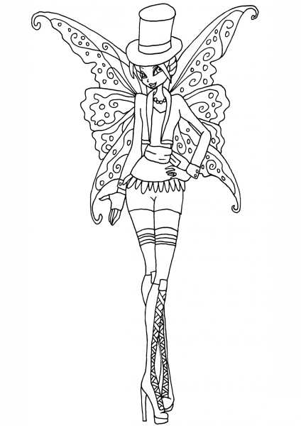 Gothic Bloom coloring page image