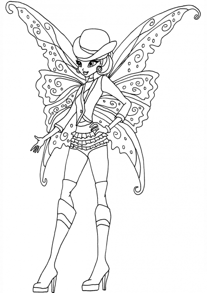 Gothic Stella coloring page image