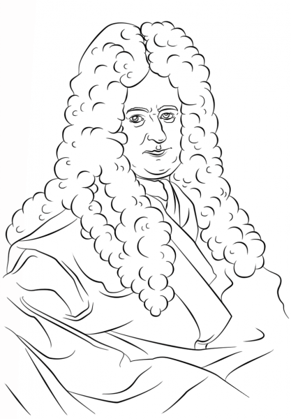 Gottfried Wilhelm Leibniz coloring page image