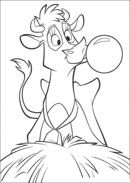 Grace Blows up A Balloon  coloring page image