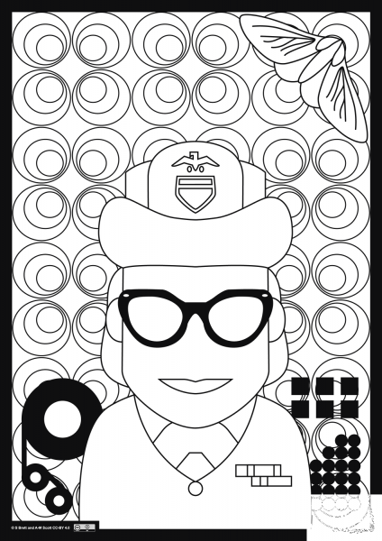 Grace Hopper coloring page image