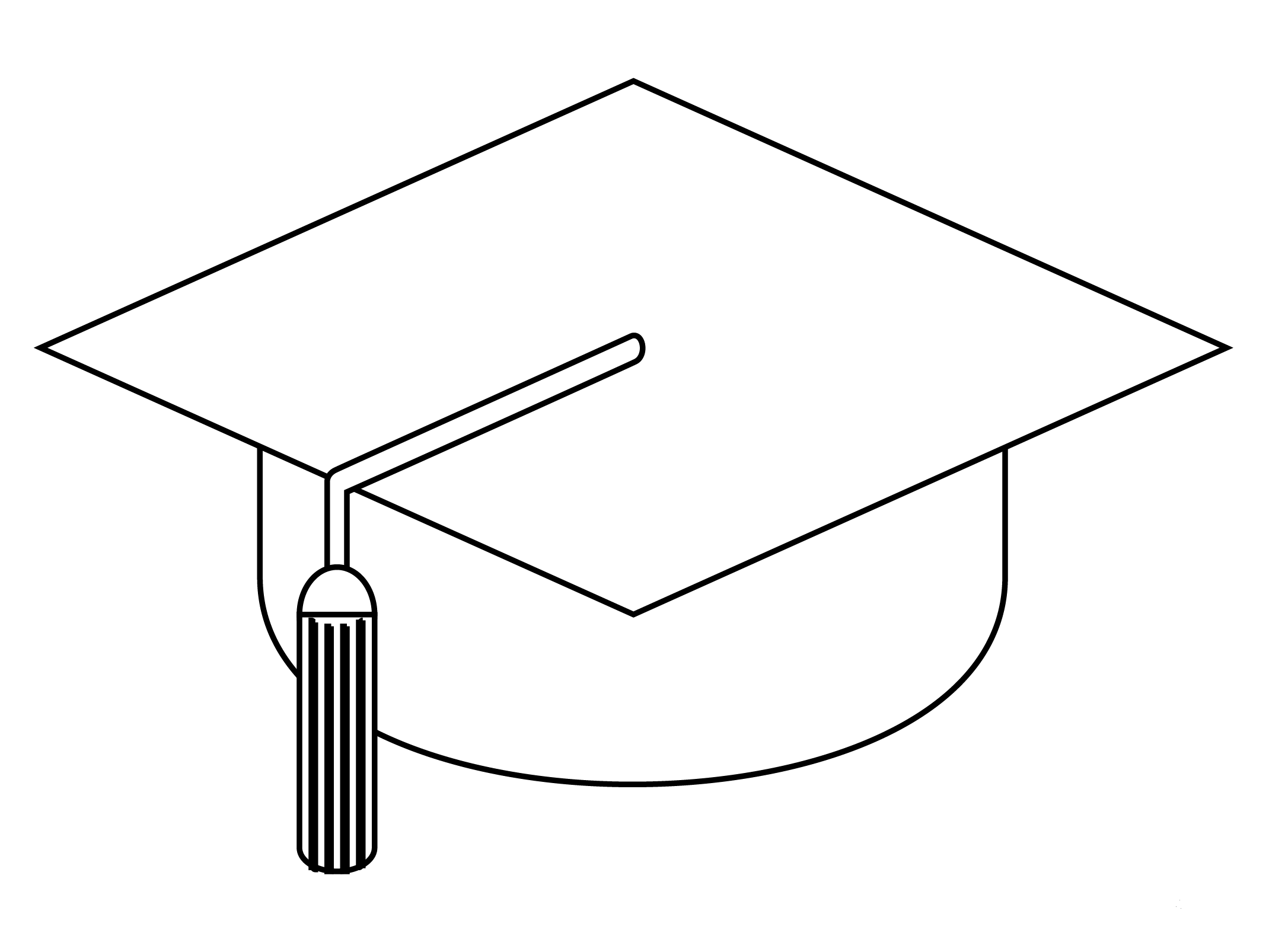 Graduation Cap coloring page - ColouringPages