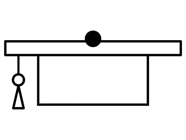 Graduation Cap Emoji coloring page image