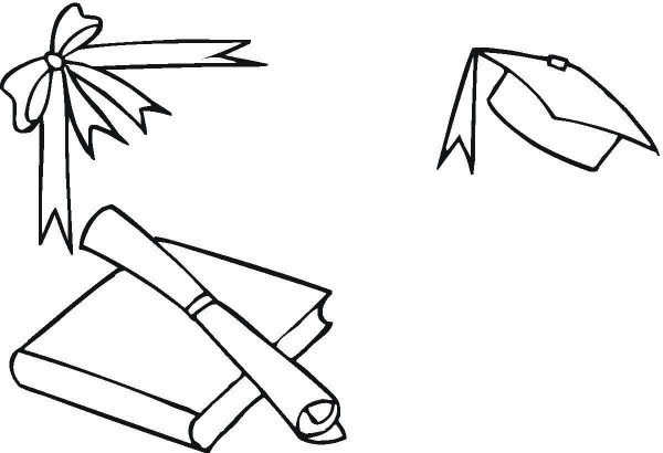 Graduation Stuff coloring page image