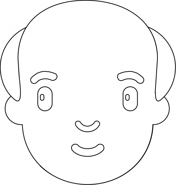 Grandpa Emoji coloring page image