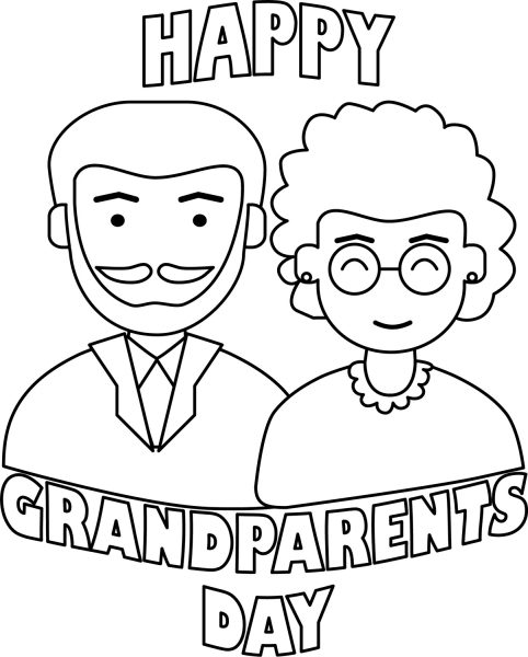 Grandparents Day coloring page image