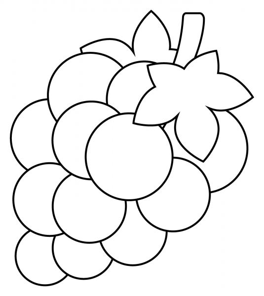 Grapes Emoji coloring page image