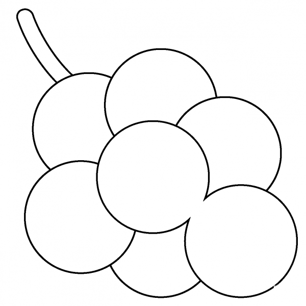 Grapes Emoji coloring page image