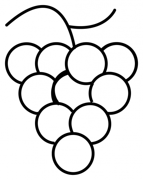 Grapes Emoji coloring page image