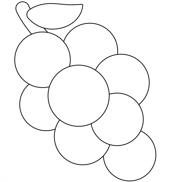 Grapes Emoji coloring page image