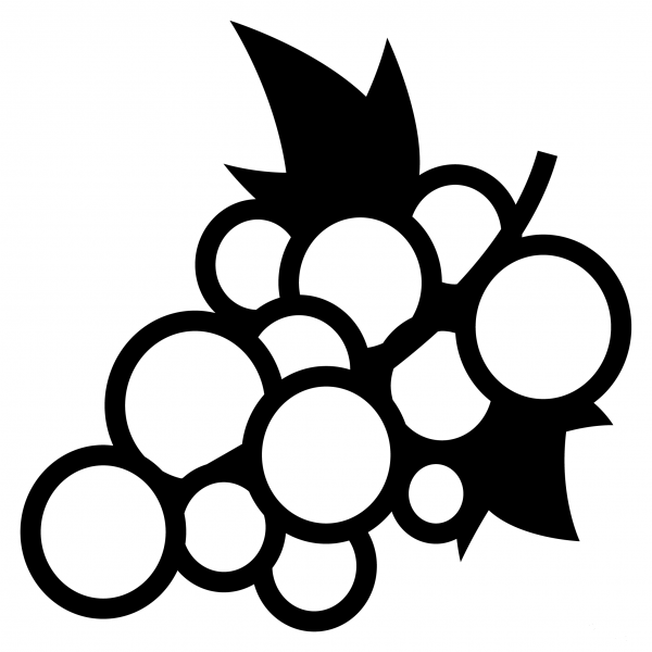 Grapes Emoji coloring page image