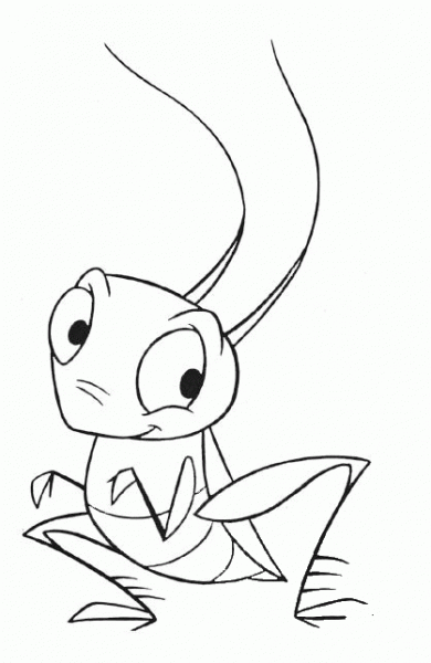Grasshopper coloring page image