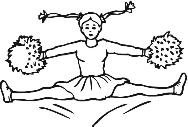 Great Cheerleader  coloring page image