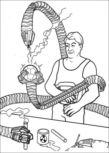 Great Mad Scientist coloring page image