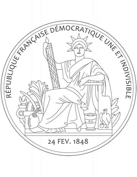 Great Seal of France coloring page image
