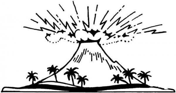Great Volcano  coloring page image