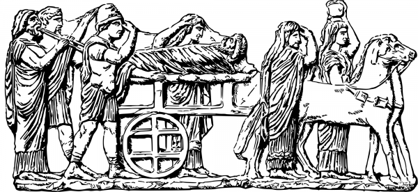 Greek Funeral coloring page image