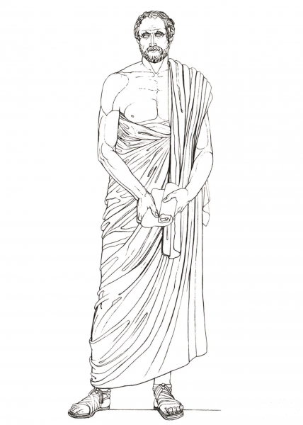 Greek Philosopher coloring page image