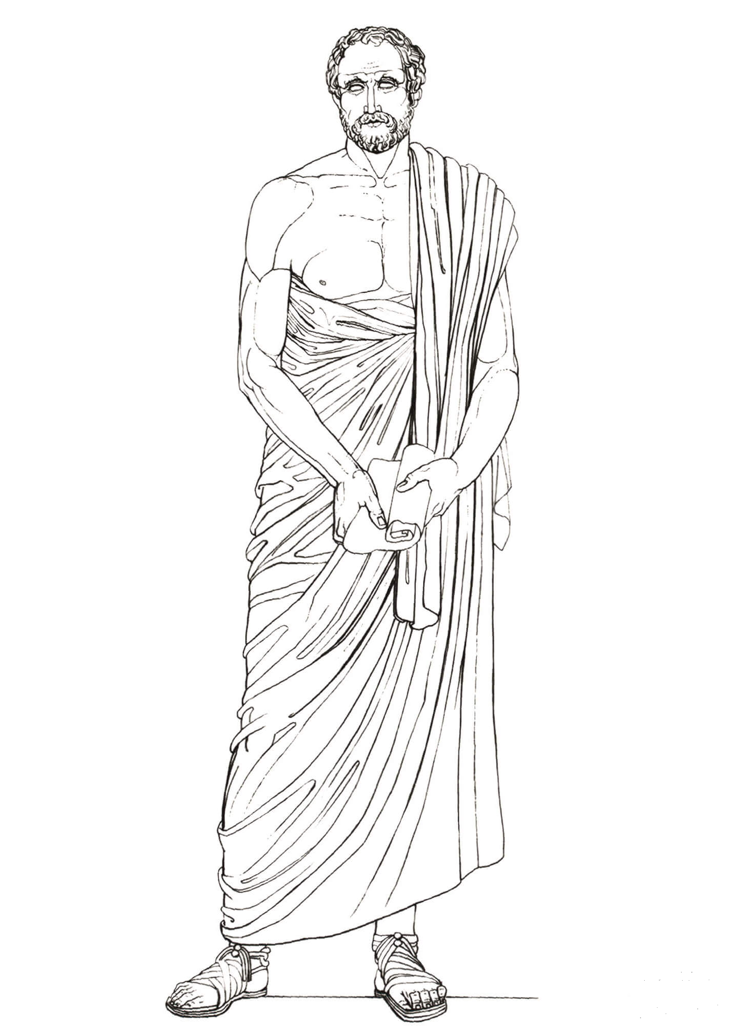 Greek Philosopher coloring page - ColouringPages