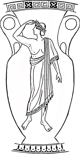 Greek Vase  coloring page image