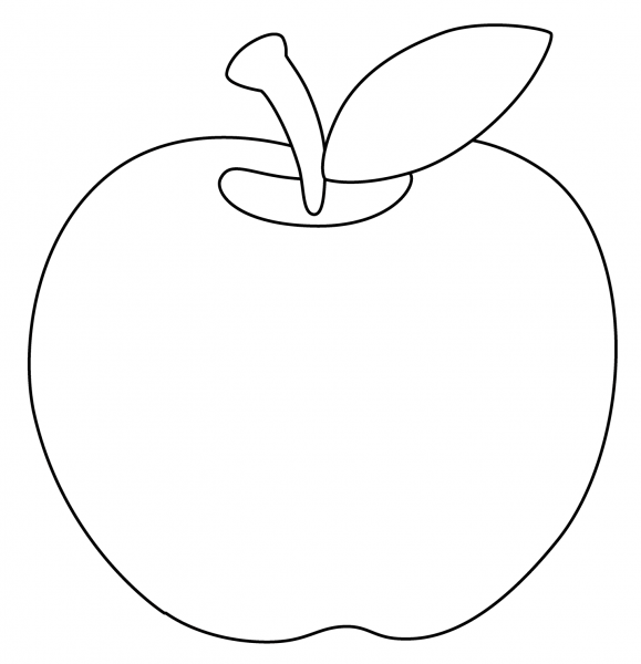 Green Apple Emoji coloring page image