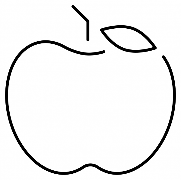 Green Apple Emoji coloring page image