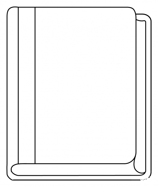 Green Book Emoji coloring page image