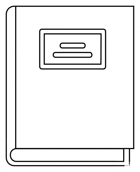 Green Book Emoji coloring page image