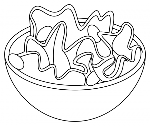 Green Salad coloring page image