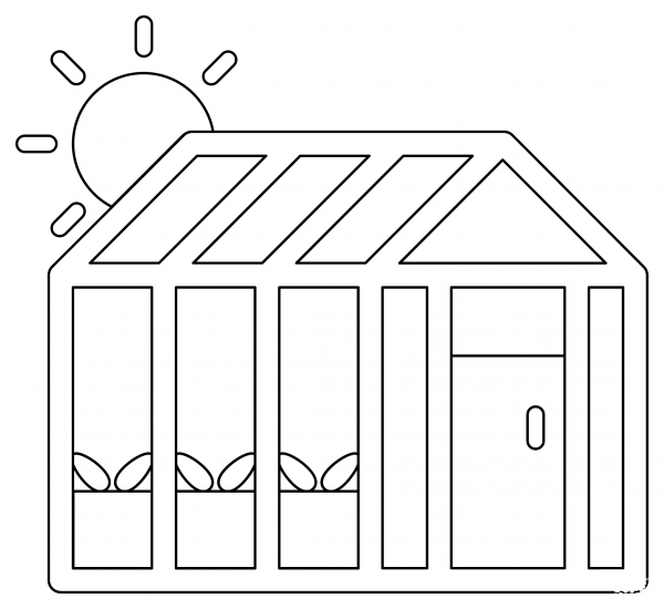 Greenhouse coloring page image