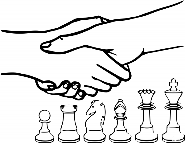 Greeting Before a Game coloring page image