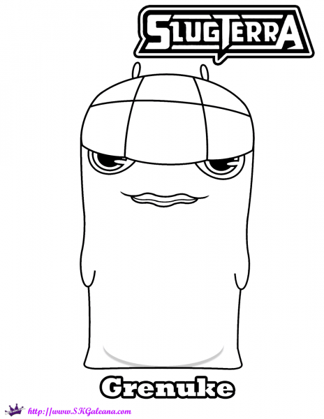 Grenuke Slugterra coloring page image