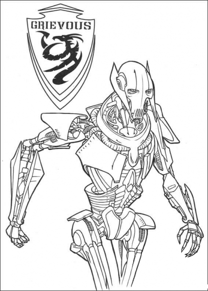 Grievous coloring page image