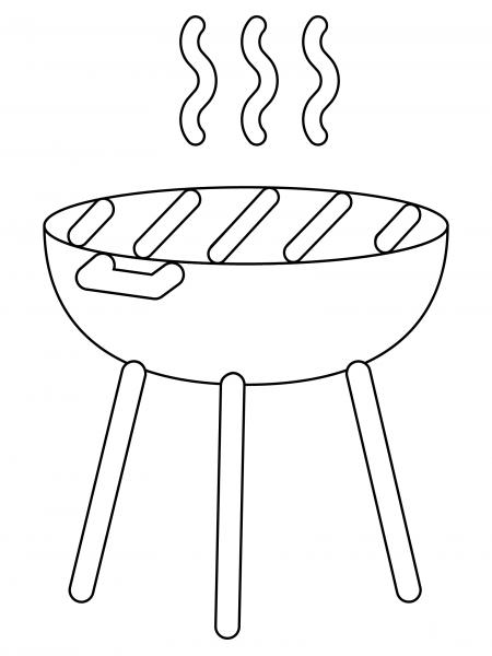 Grill coloring page image