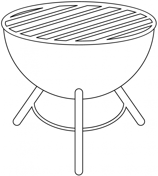Grill coloring page image