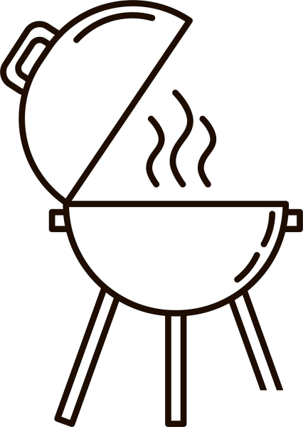 Grill coloring page image