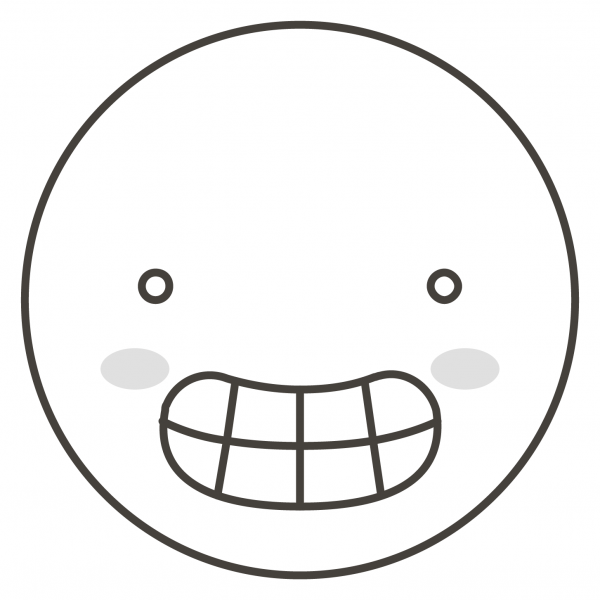 Grimacing Face coloring page image